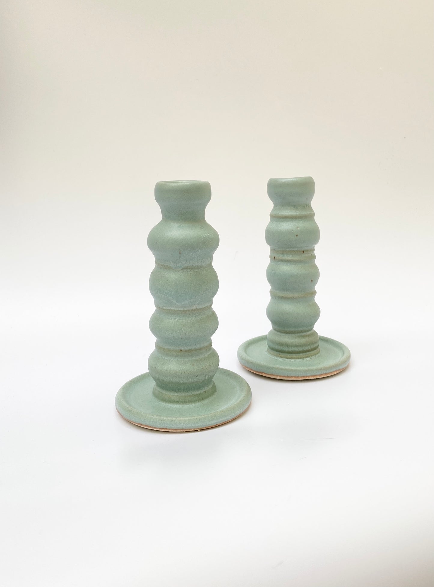 mod candlestick holder - seafoam