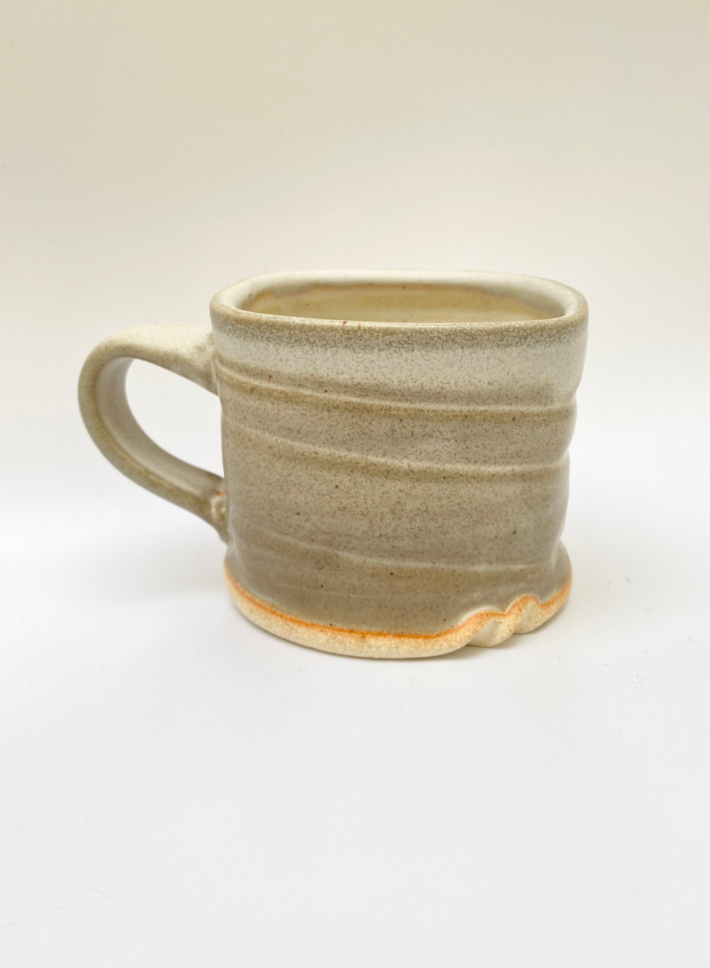 medium square stoneware mug - stone gray