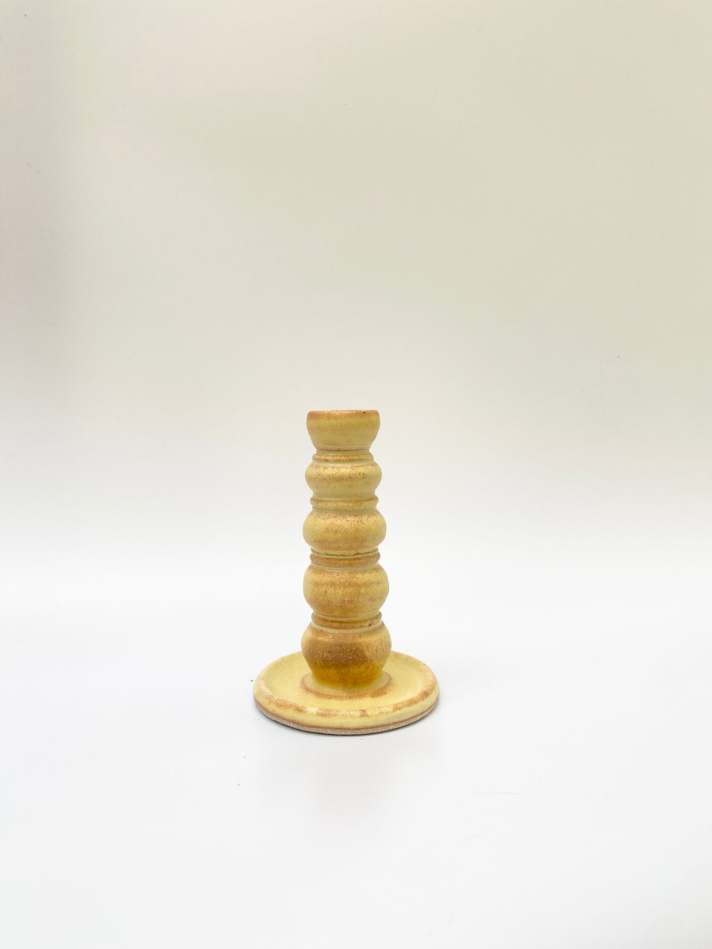 sculpted candlestick holder - toasted squash