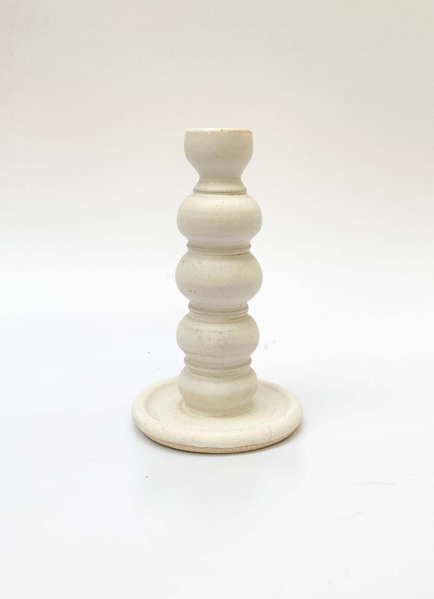 mod candlestick holder - matte white