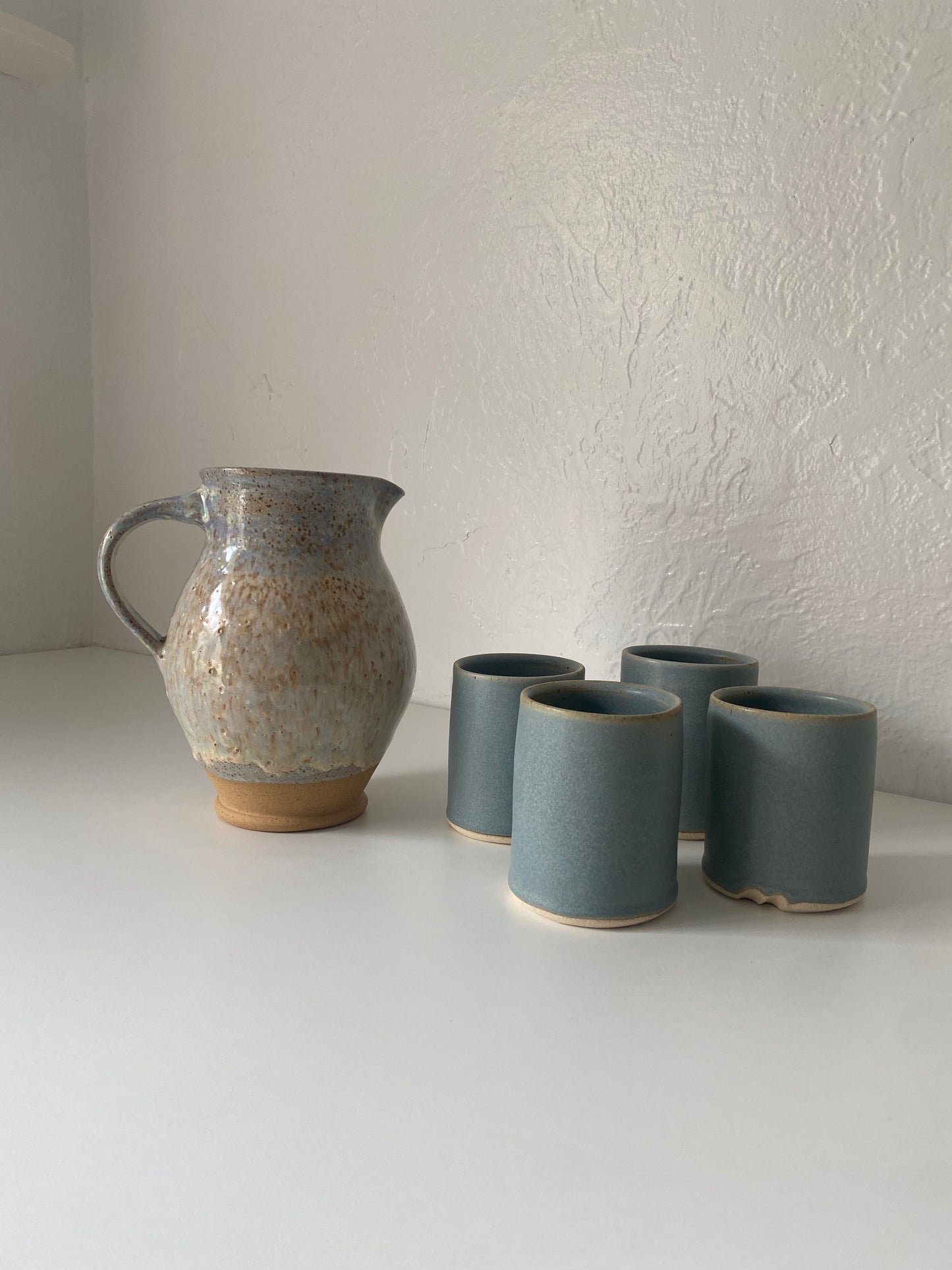 blue gray tumblers - set of 4