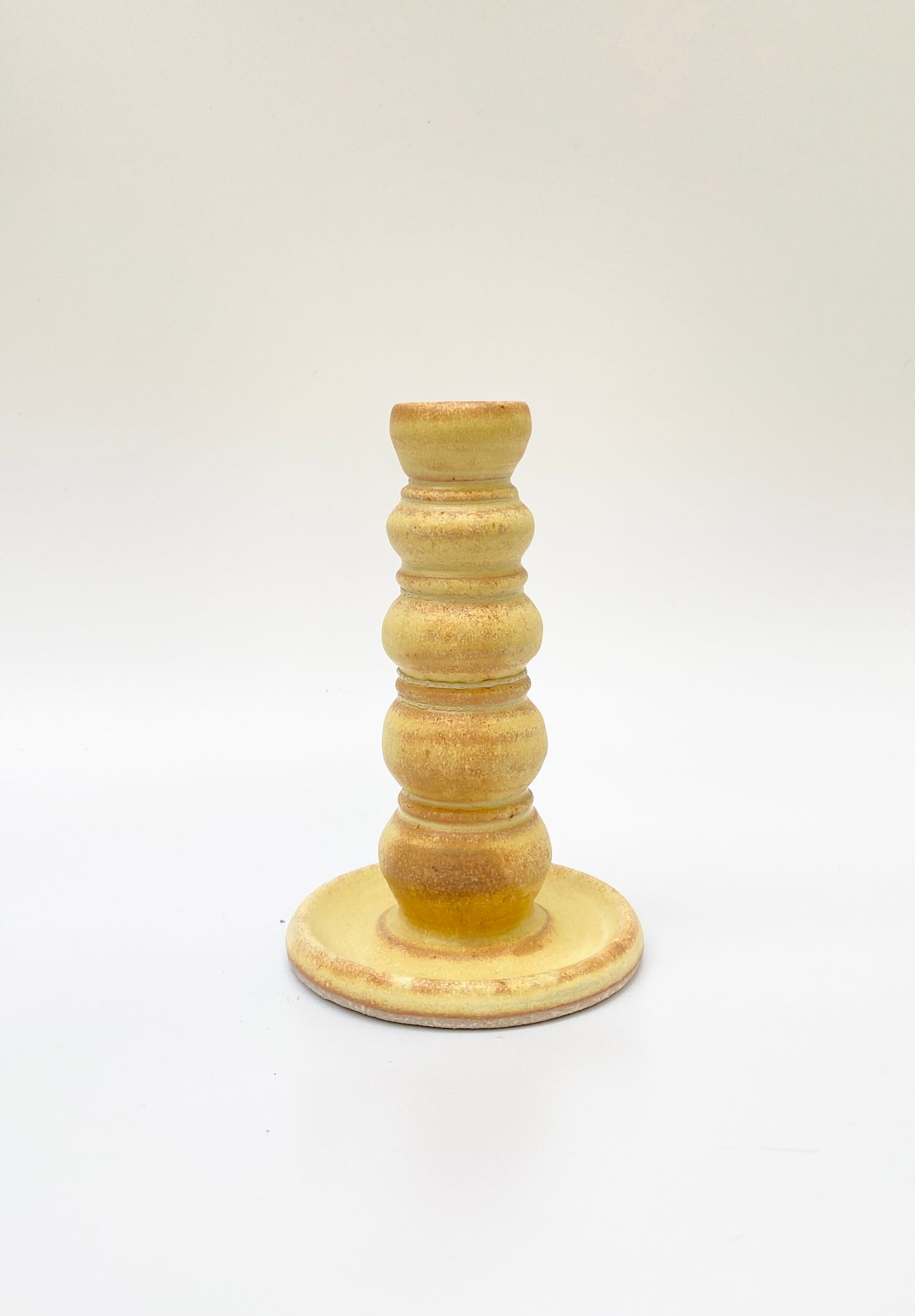 sculpted candlestick holder - toasted squash