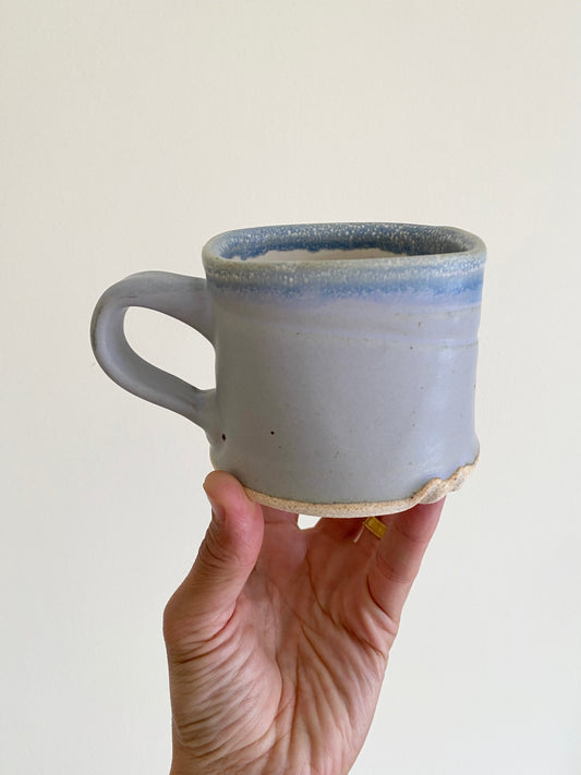 small square stoneware mug - lavender