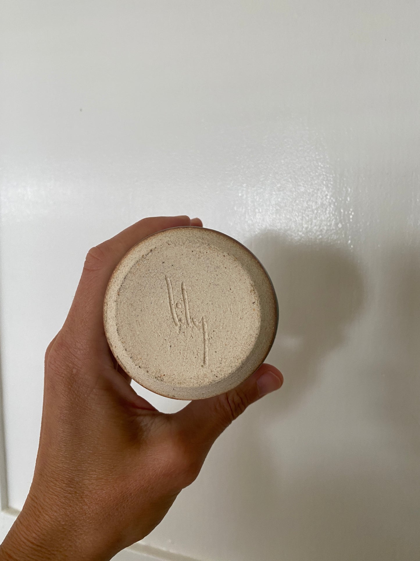 stoneware bud vase - turquoise