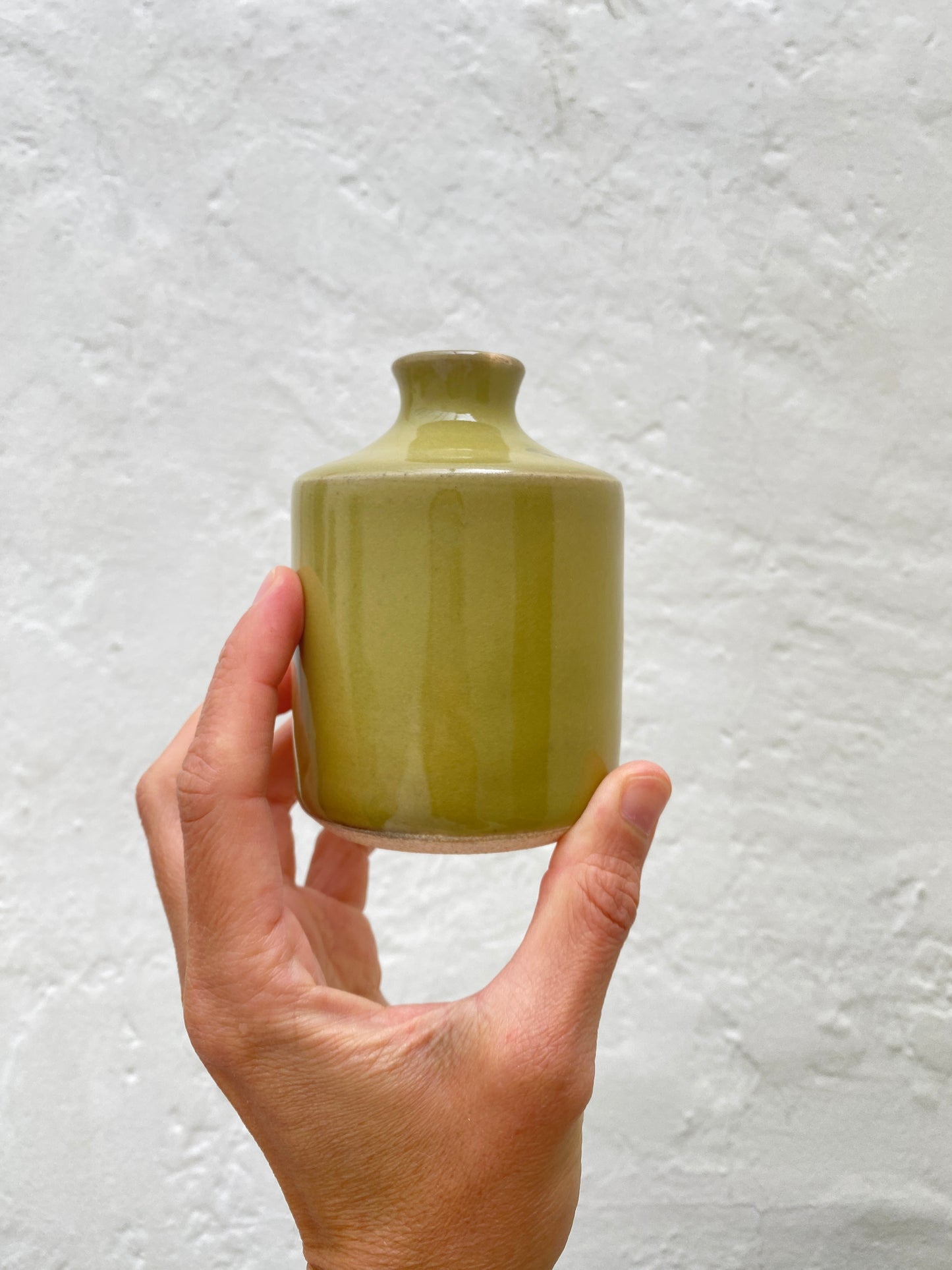 stoneware bud vase - mustard