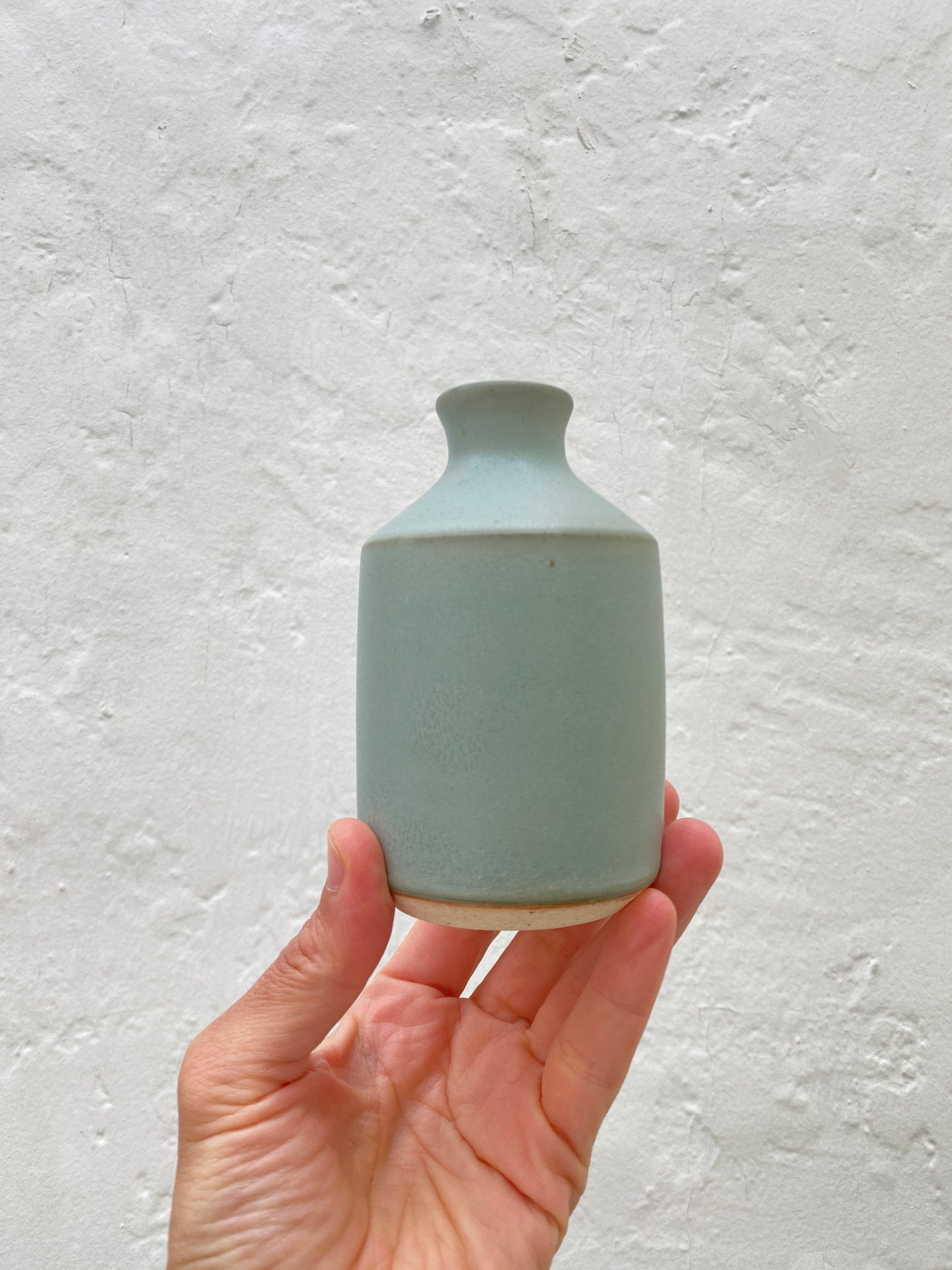 stoneware bud vase - turquoise