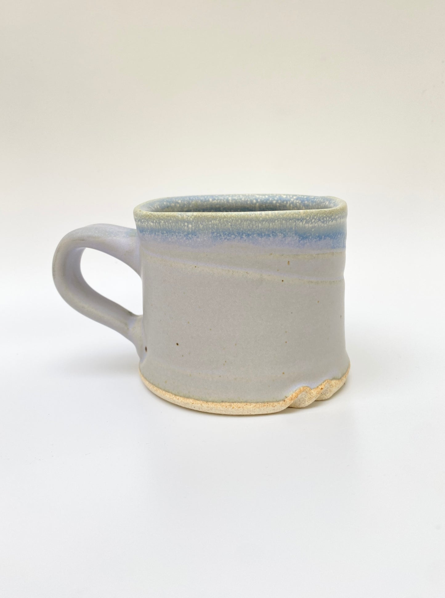 small square stoneware mug - lavender