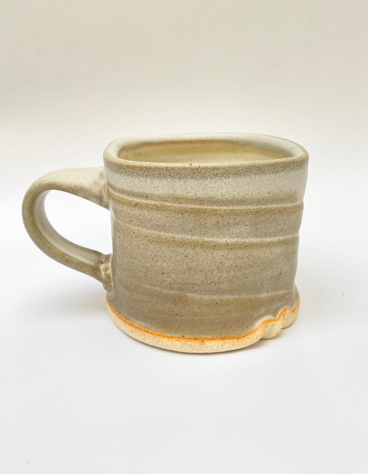 medium square stoneware mug - stone gray