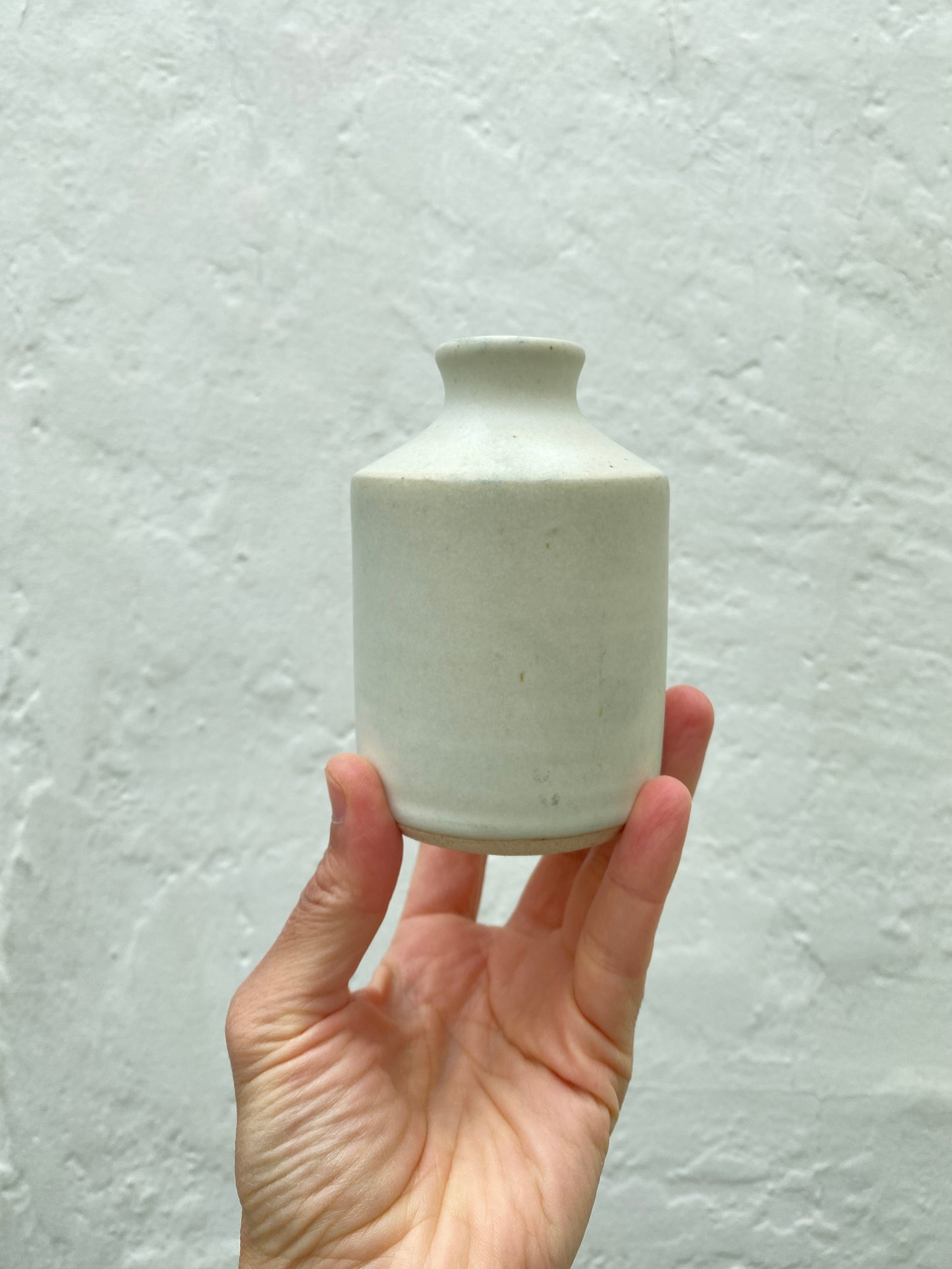 stoneware bud vase - matte white
