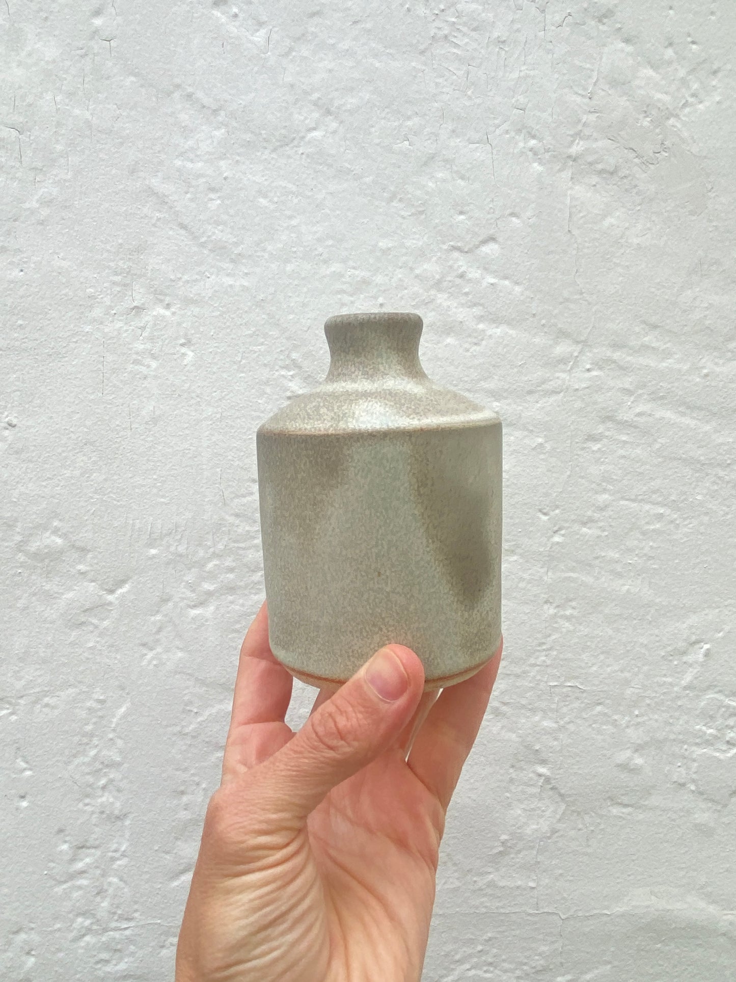 stoneware bud vase - stone gray