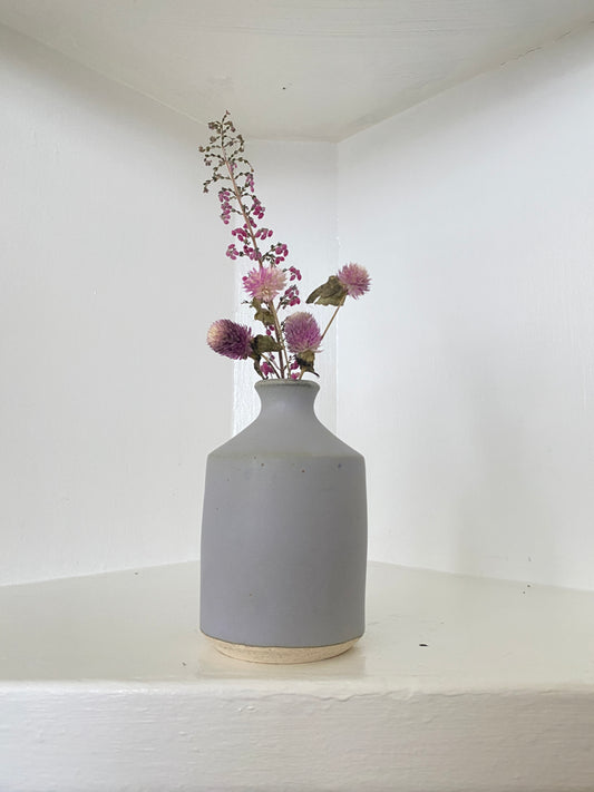 stoneware bud vase - pale lavender
