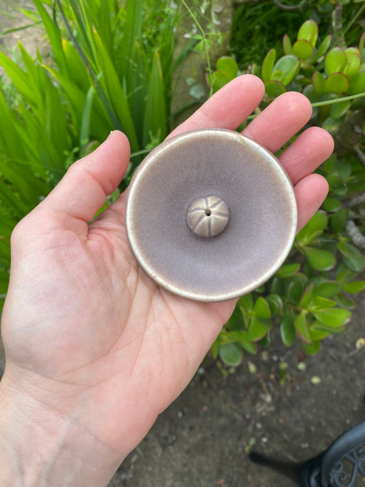 high fired porcelain incense burner - toast