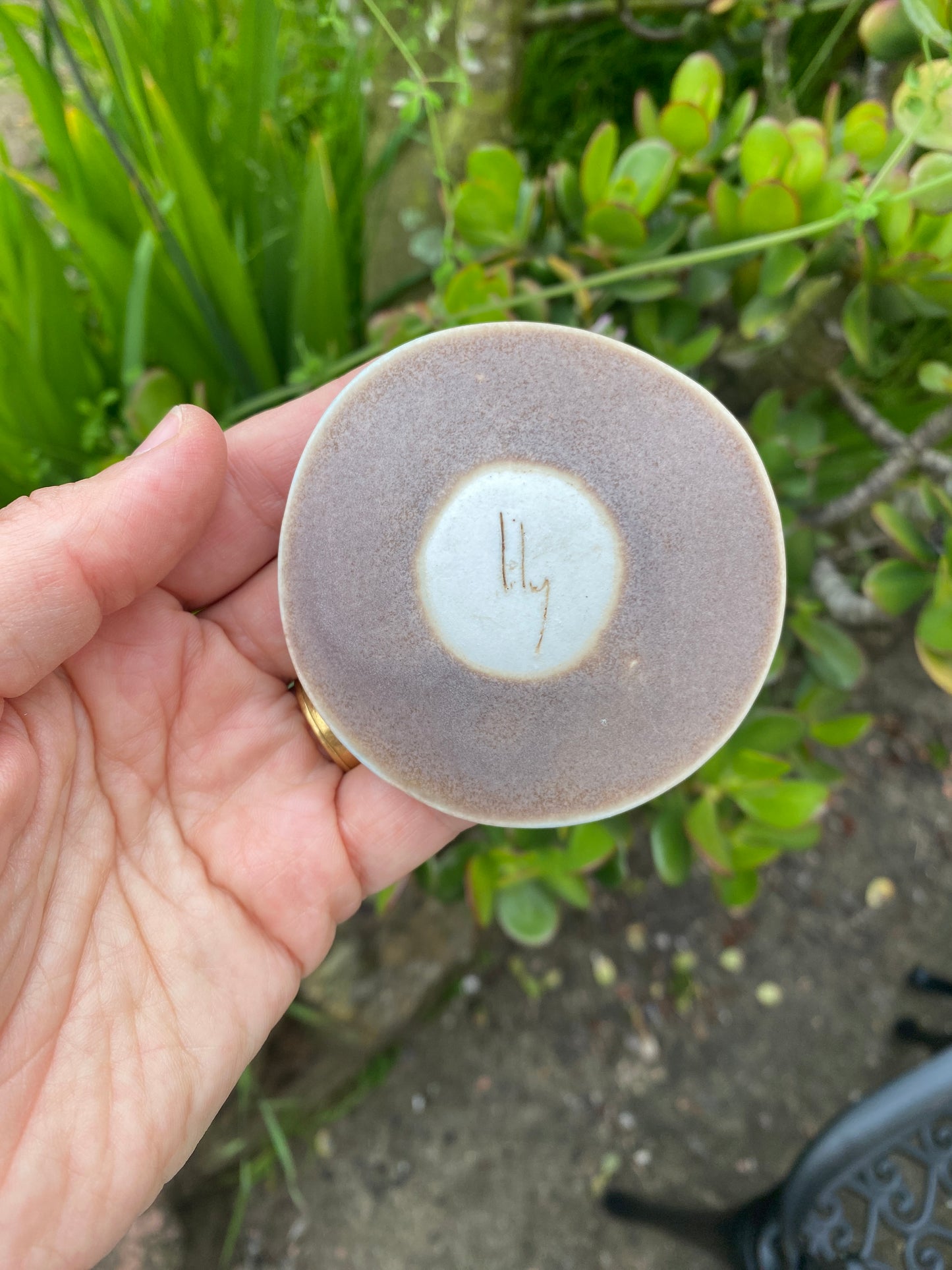 high fired porcelain incense burner - toast