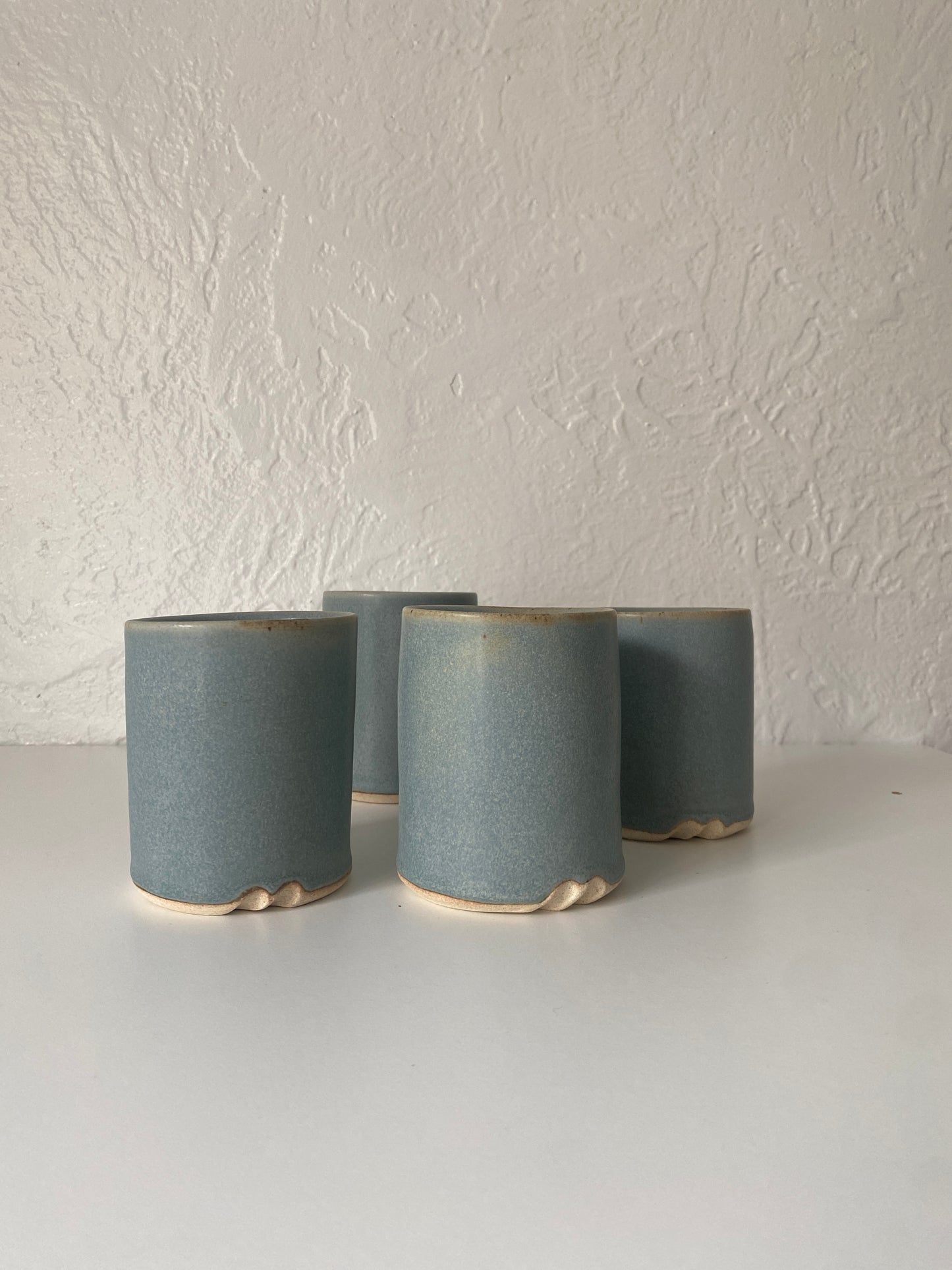 blue gray tumblers - set of 4
