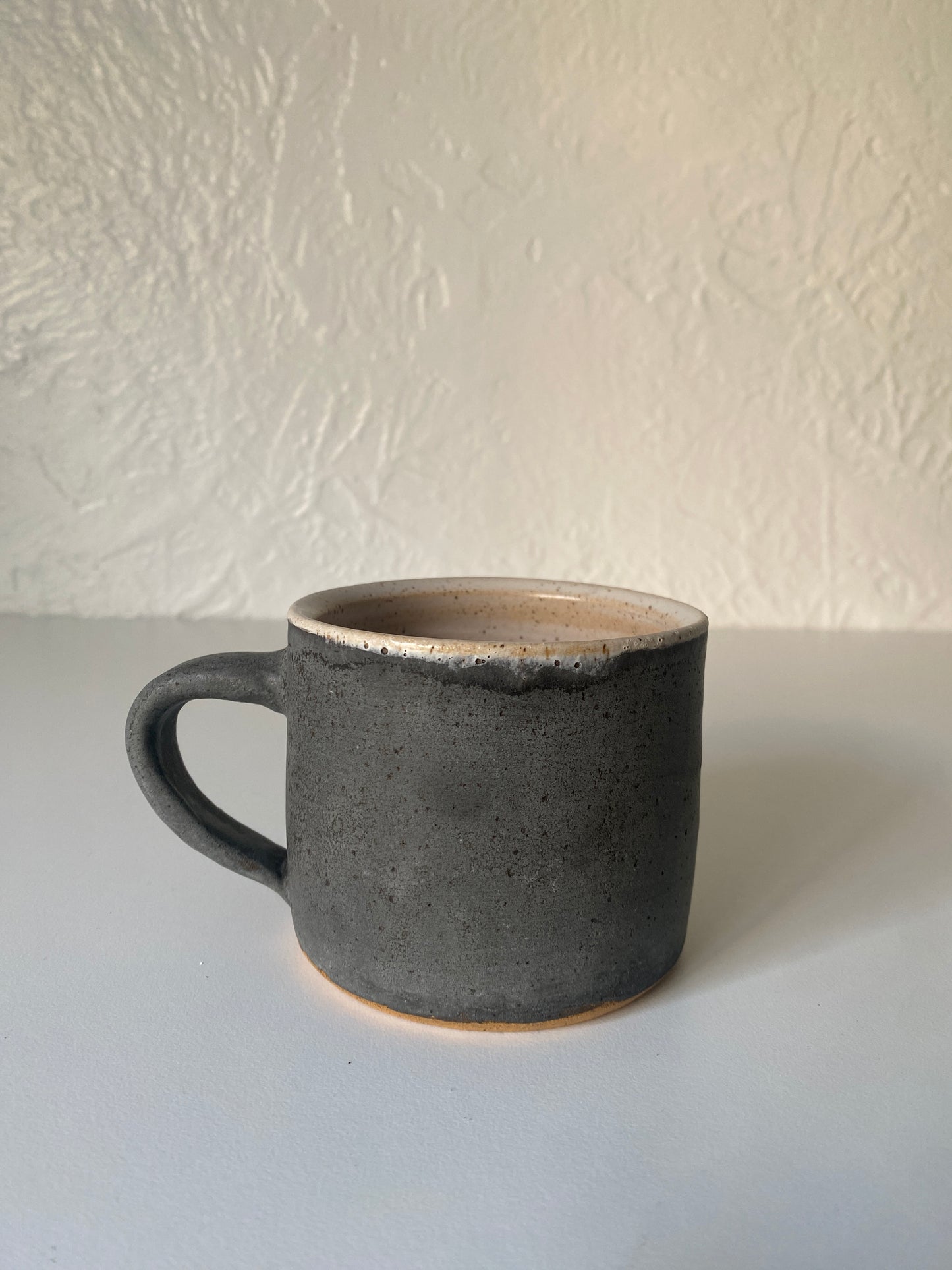slate and cream mug