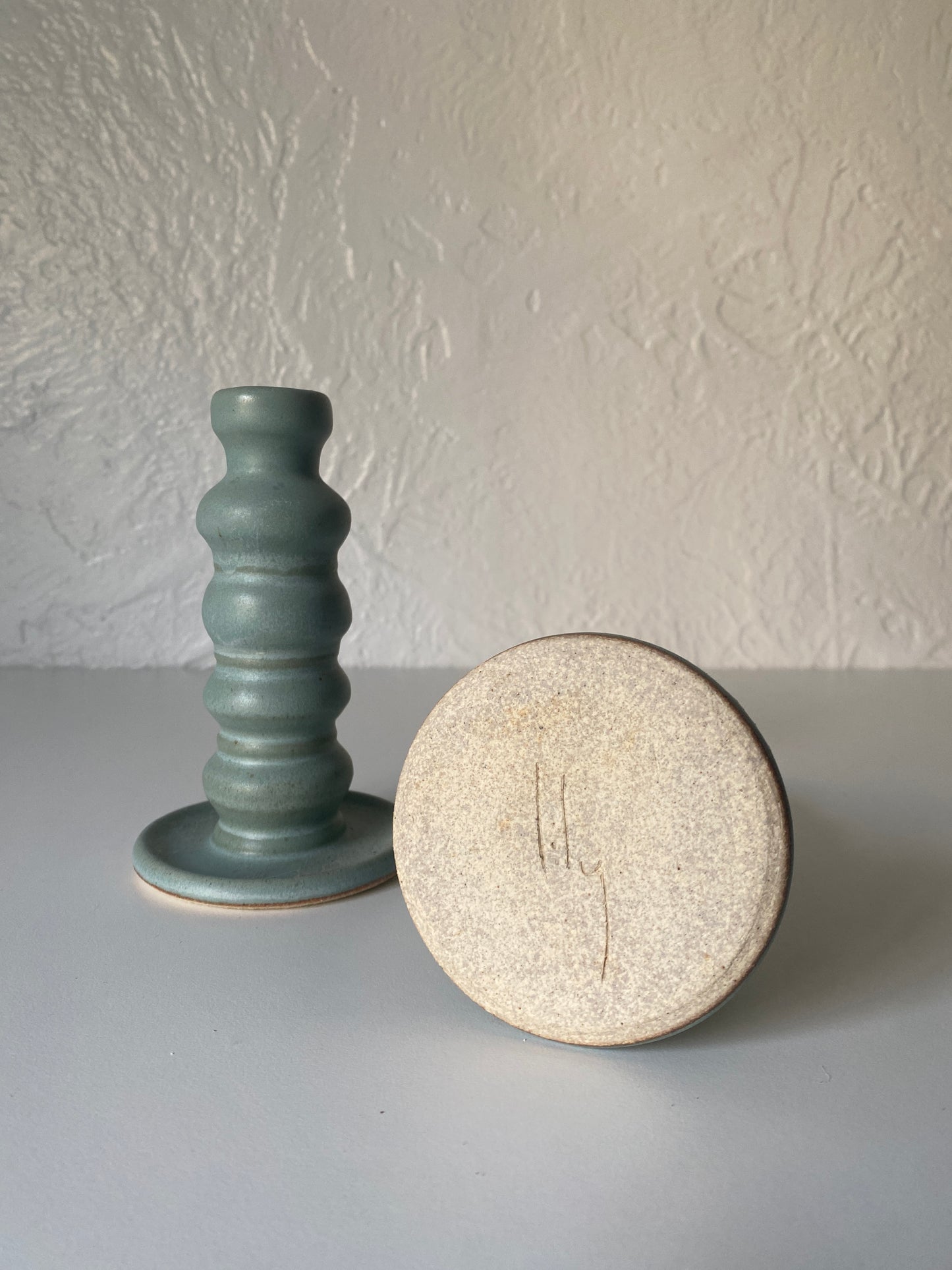 candlestick holder set - turquoise